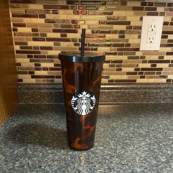 Starbucks Other - Starbucks tortoise shell 24oz tumbler with straw